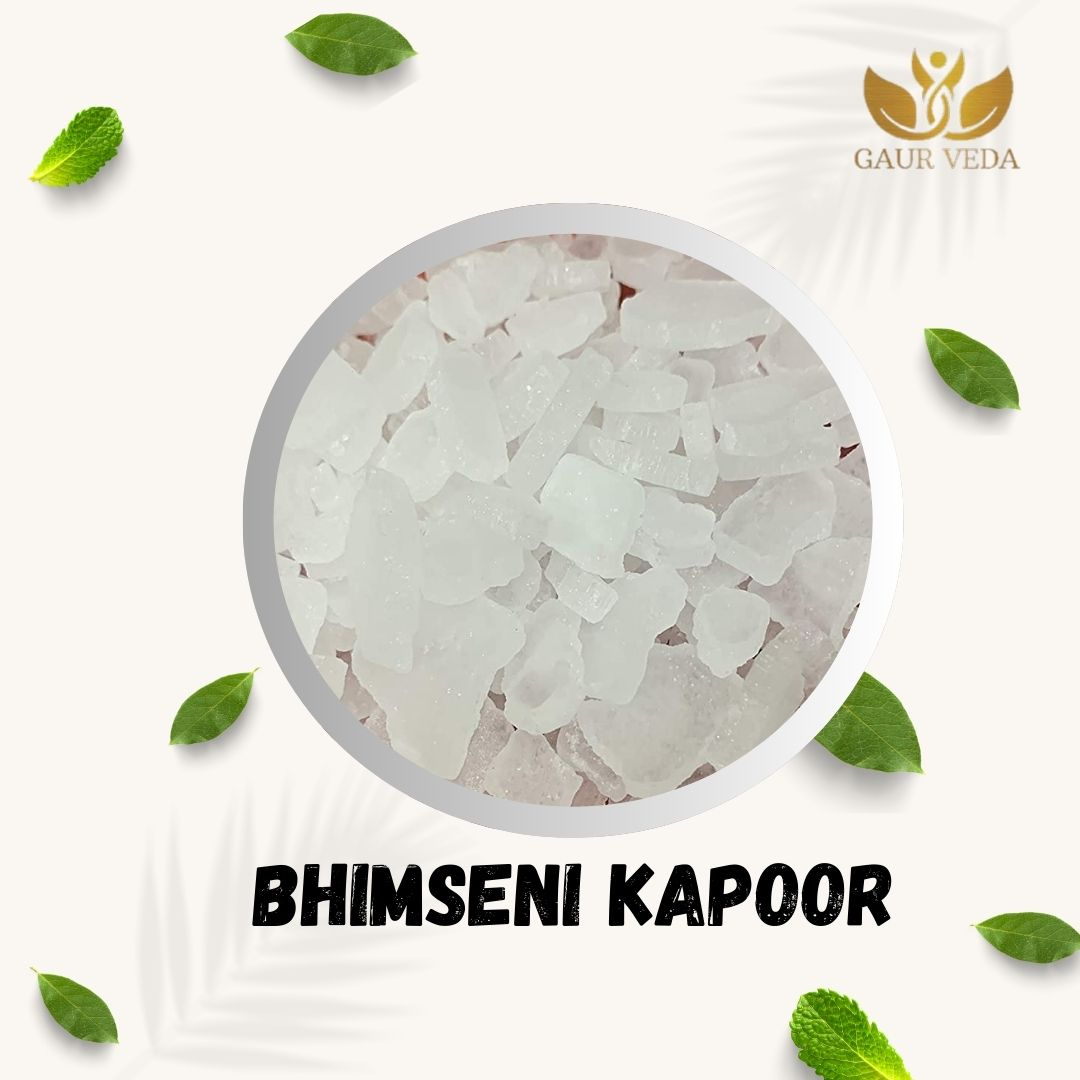 Gaurveda Bhimseni Kapur - Champhor - with Fully Fragrance - for Puja & Medicinal Purpose - A+ Grade Quality - Pure & Natural (100)