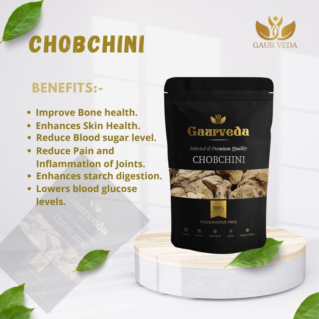 GAURVEDA Chobchini 100% Natural & Pure | Traditional Ayurvedic Herb/Seed/Powder | Supports Wellness & Daily Health | Ideal for Herbal Remedies, 100 Grams