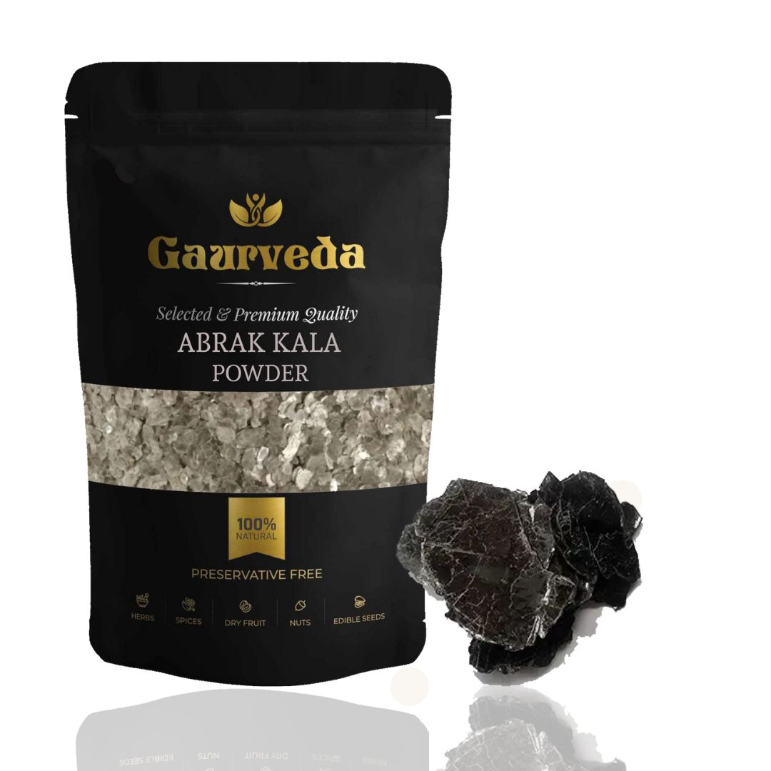 GAURVEDA Abrak Kala Powder 100% Natural & Pure | Traditional Ayurvedic Herb/Seed/Powder | Supports Wellness & Daily Health | Ideal for Herbal Remedies, 1000 Grams
