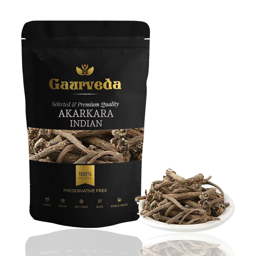 GAURVEDA Akarkara 100% Natural & Pure | Traditional Ayurvedic Herb/Seed/Powder | Supports Wellness & Daily Health | Ideal for Herbal Remedies, 100 Grams