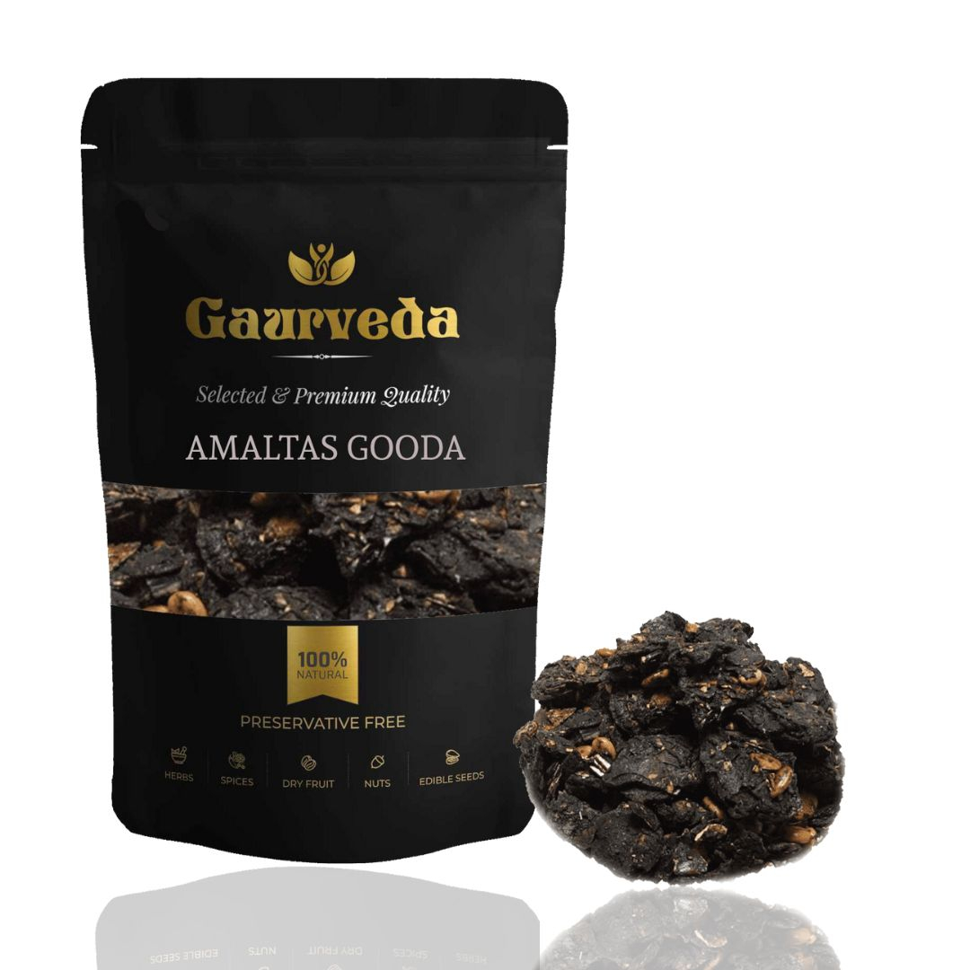 GAURVEDA Amaltas Gooda | Cassia Fistula Pulp | Golden Shower Tree Pulp | Herbal Raw Material for Traditional and Herbal Formulations | Dried Botanical Ingredient (100 Grams)