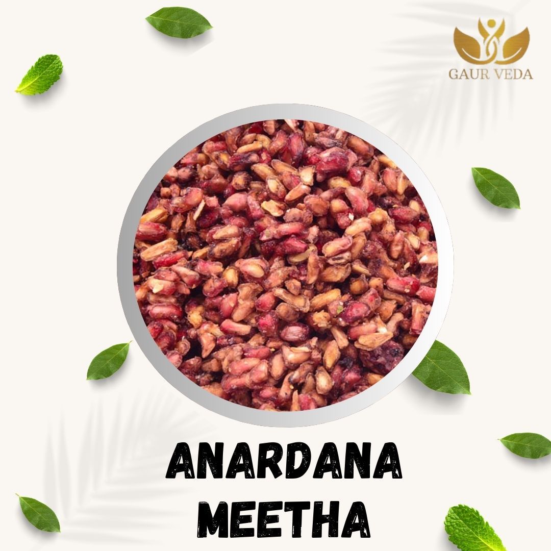 GAURVEDA Anardana Meetha: Tangy Sweet Delight, Natural Flavor, Digestive Aid, Perfect Indian Snack & Culinary Ingredient | 100 Grams