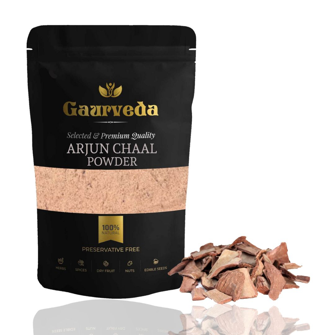 GAURVEDA Arjun Chaal Powder-500G | 100% Pure & Natural | Arjun Ki Chaal Powder For Men & Women