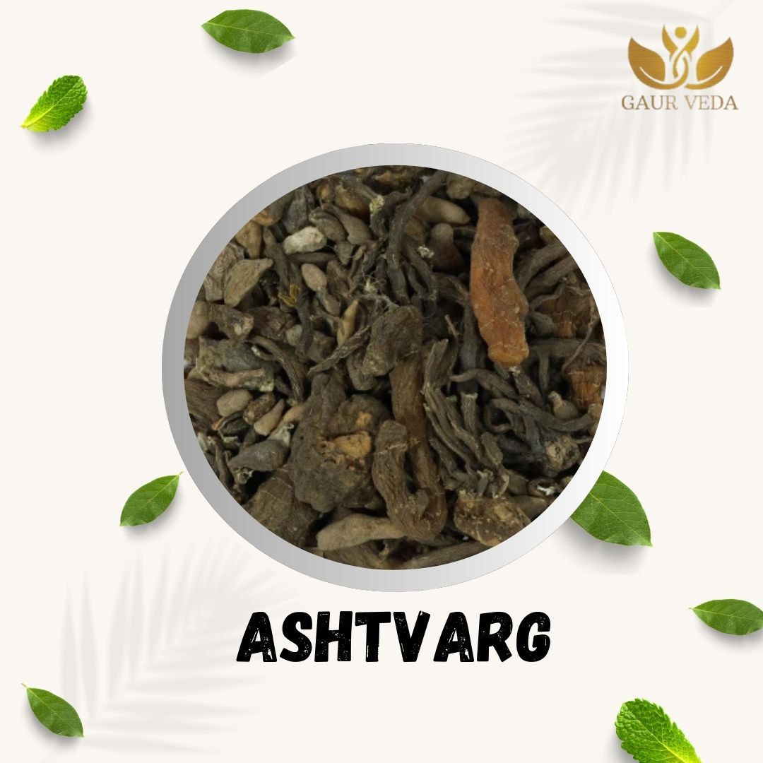 GAURVEDA Ashtvarg Herbal Combination | Rare Ayurvedic Group of Eight Herbs | Herbal Raw Material for Traditional Preparations and Ayurvedic Applications | Dried Botanical Ingredient (100 Grams)