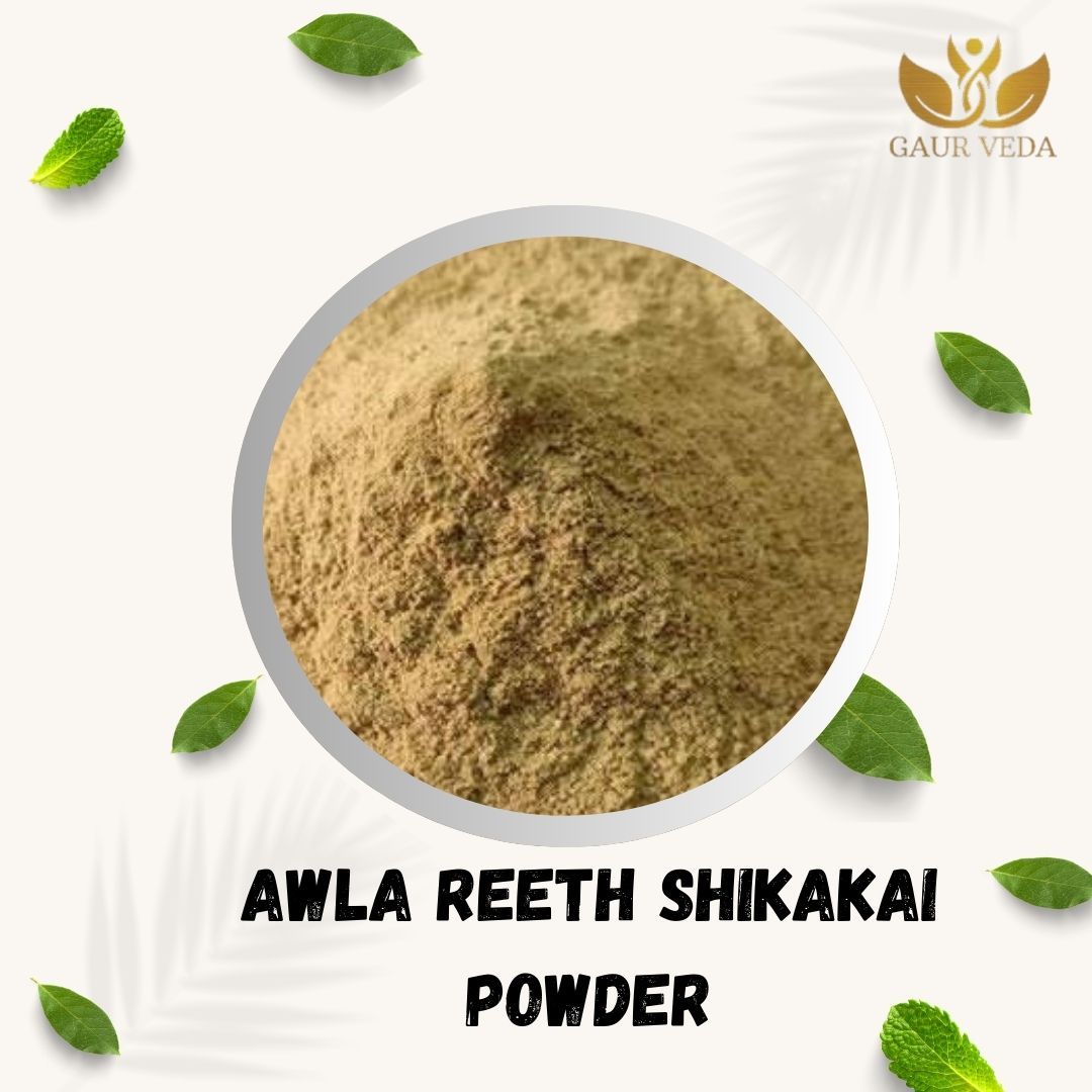 Gaurveda Amla, Reetha, Shikakai Powder for Hair Pack - 100 Gm - Natural Hair Cleanser - 100% Natural, Prevents Hairfall & Dandruff - Boost Hair growth