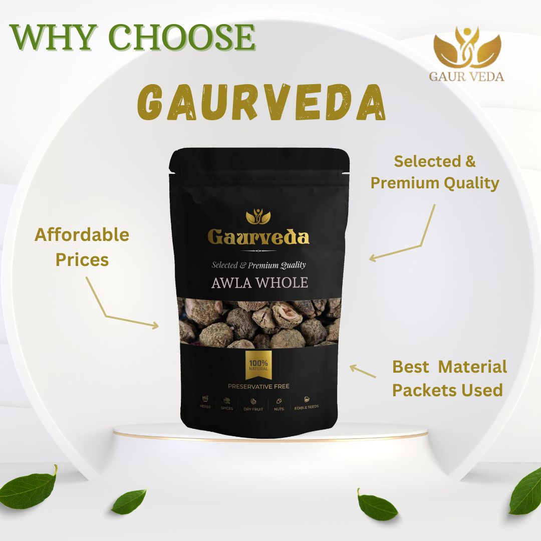 GAURVEDA Amla Whole Dried Fruit | Phyllanthus Emblica | Indian Gooseberry Whole | Herbal Raw Material for and Herbal Formulations | Dried Botanical Ingredient (100 Grams)