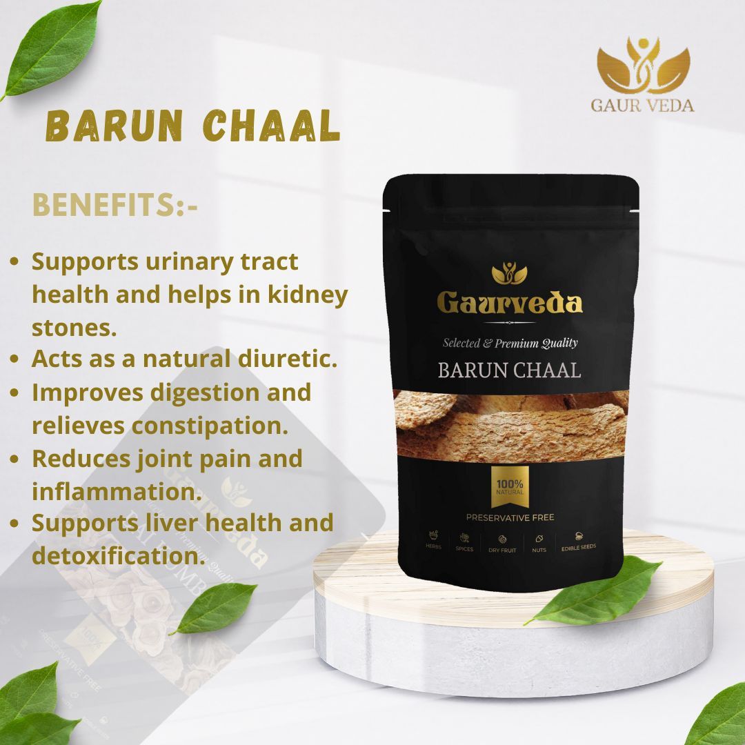 GAURVEDA Barun Chaal Whole Bark | Crataeva Nurvala Bark |Herbal Raw Material for and Herbal Applications | Dried Botanical Ingredient (100 Grams)