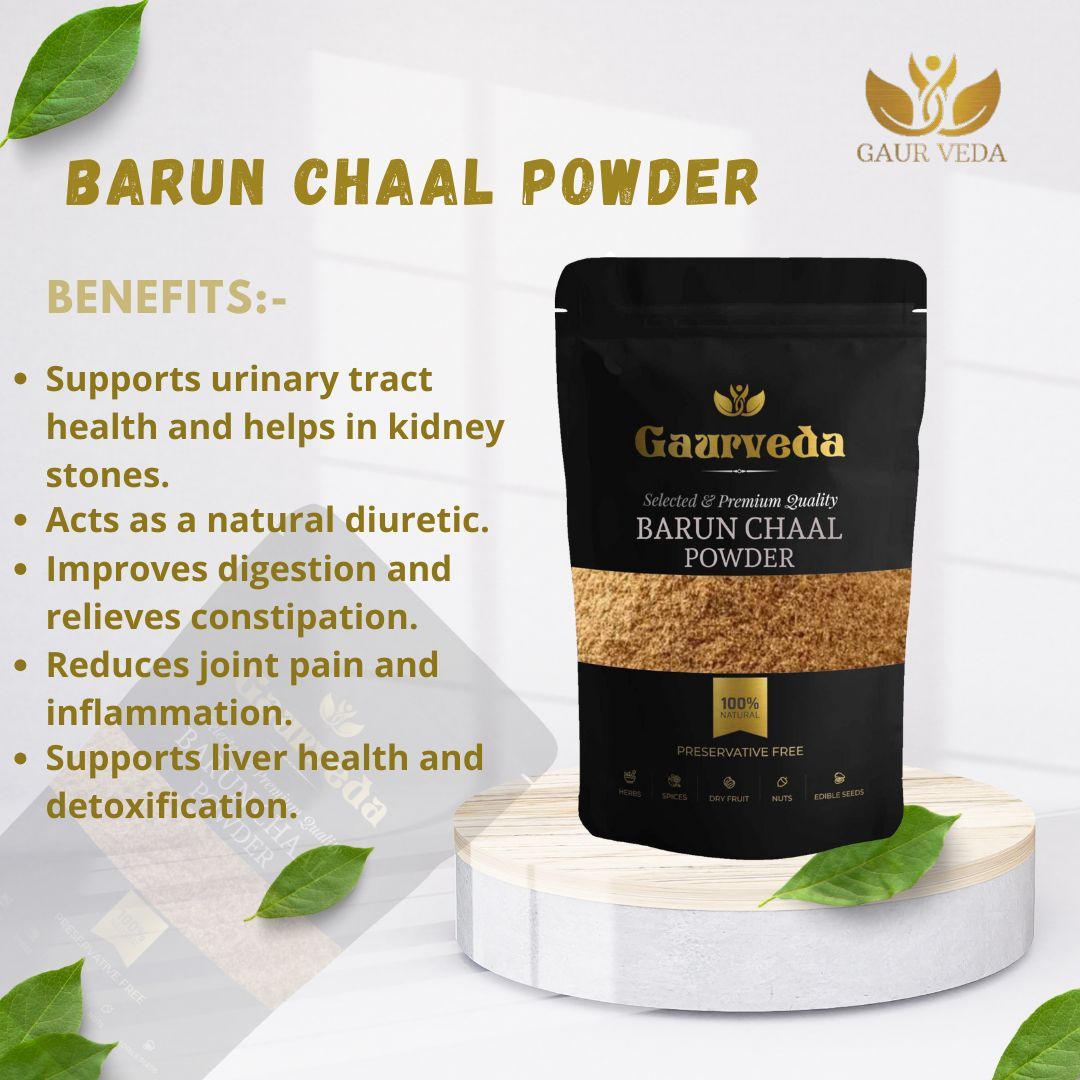 GAURVEDA Barun Chaal Powder | Crataeva Nurvala Bark Powder | Varuna Bark Churna | Herbal Raw Material for and Herbal Formulations | Dried Botanical Churna (100 Grams)