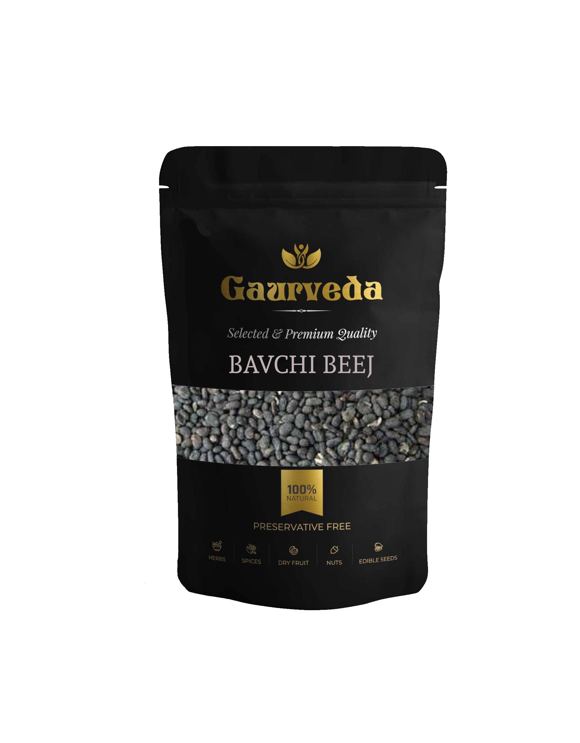 GAURVEDA Bavchi beej 100% Natural & Pure | Traditional Ayurvedic Herb/Seed/Powder | Supports Wellness & Daily Health | Ideal for Herbal Remedies, 100 Grams