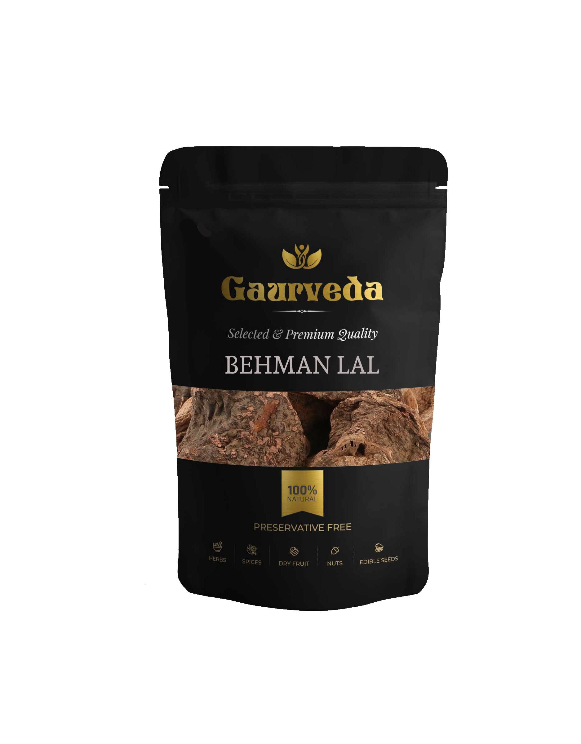 GAURVEDA Behman Lal Roots | Salvia Haematodes | Red Behman Root | Herbal Raw Material for Traditional Preparations and Ayurvedic Applications | Dried Botanical Ingredient (100 Grams)