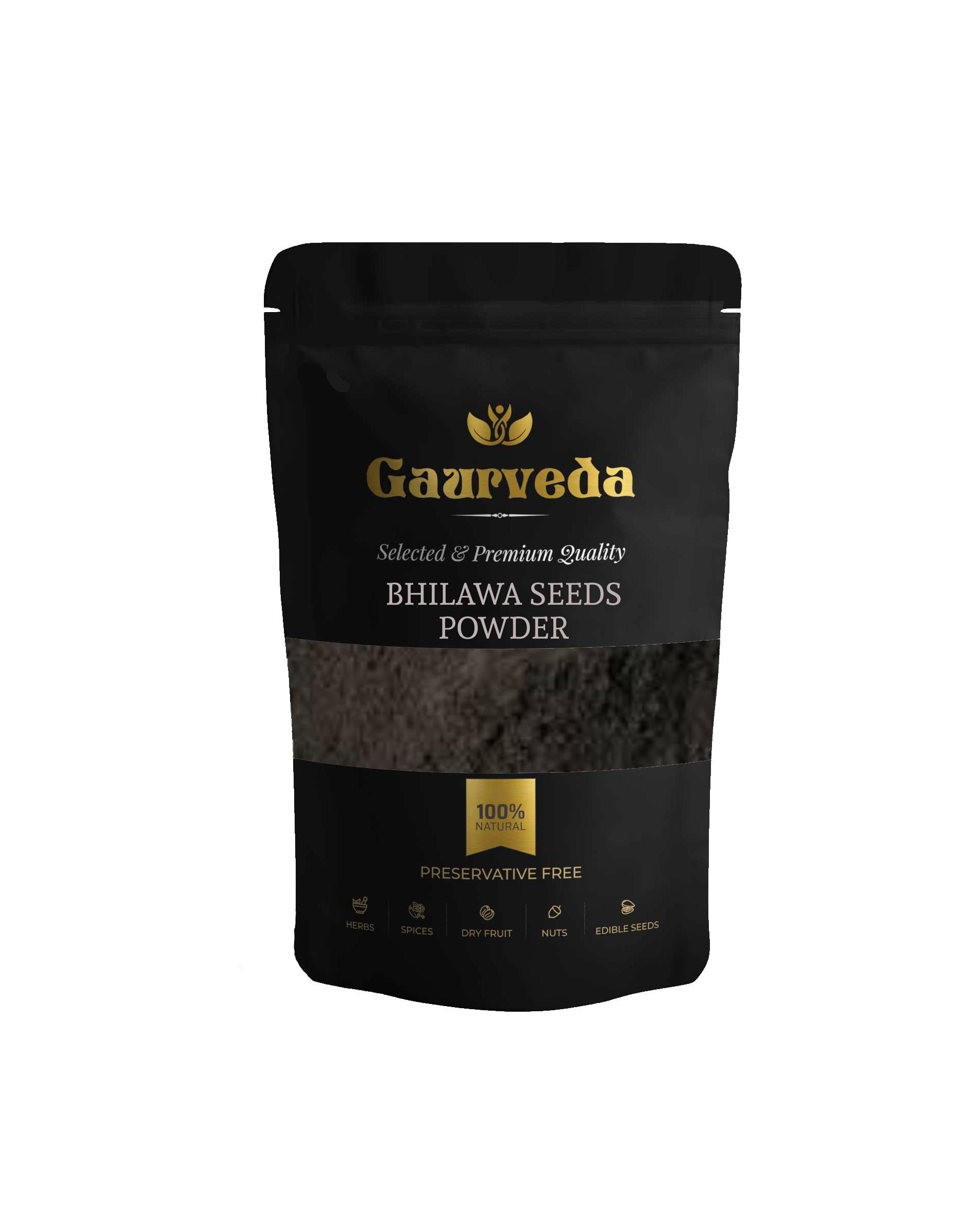 Gaurveda Bhilawa Seeds Powder (Marking Nut Powder) - Bilava Beej Pdr. (100 Grams)