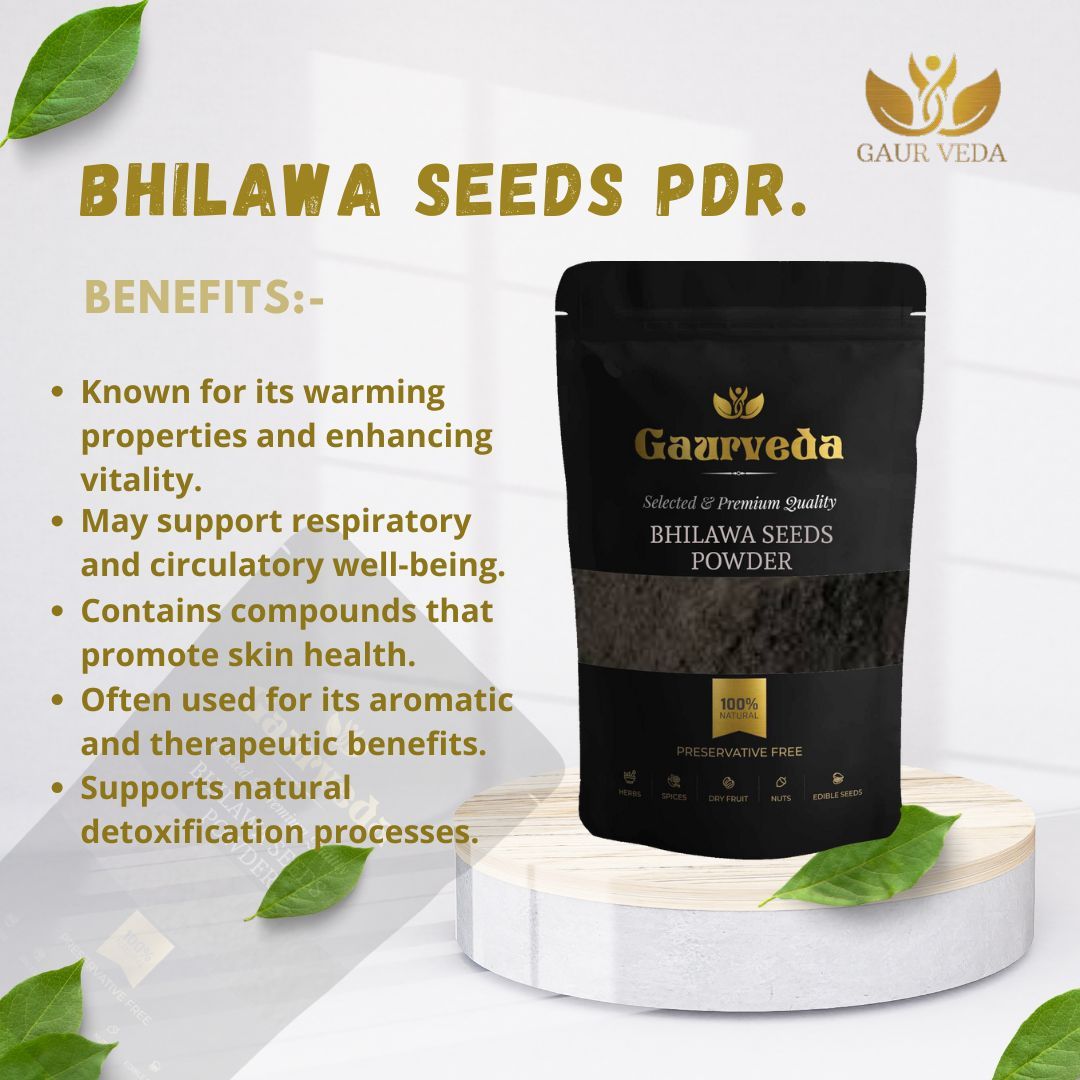 Gaurveda Bhilawa Seeds Powder (Marking Nut Powder) - Bilava Beej Pdr. (100 Grams)