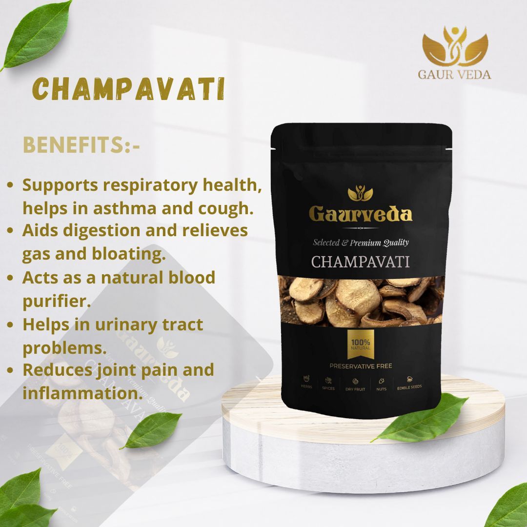 GAURVEDA Champavati 100% Natural & Pure | Traditional Ayurvedic Herb/Seed/Powder | Supports Wellness & Daily Health | Ideal for Herbal Remedies, 100 Grams