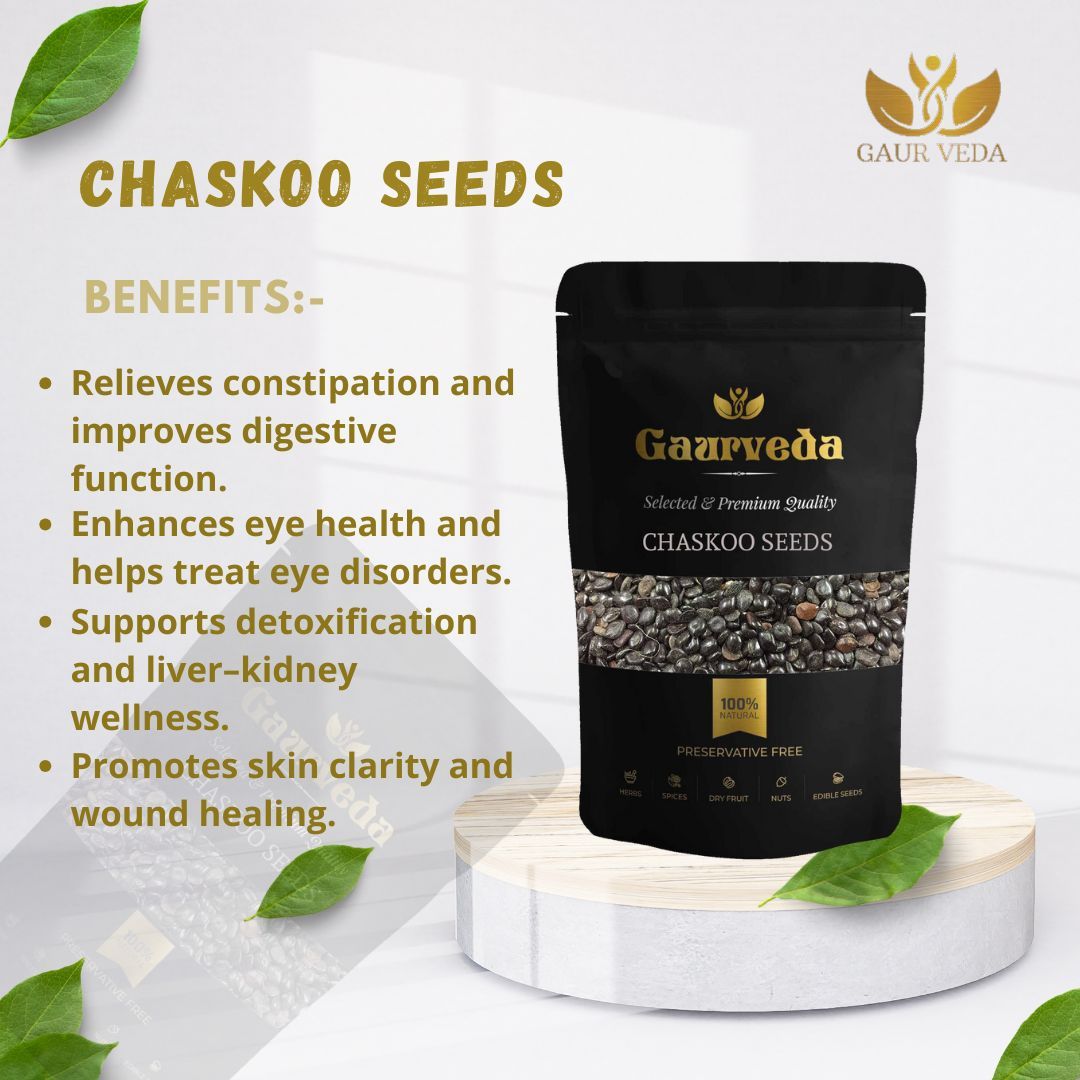 GAURVEDA Chaskoo Beej | Healthy & Natural Seeds | Nutrient Rich Superfood | Versatile Cooking Ingredient | Fresh & Pack | 100 Grams