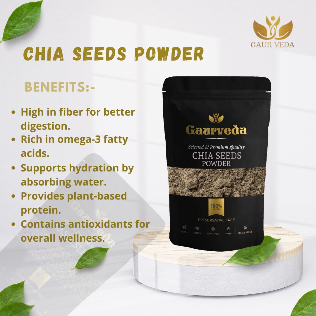 GAURVEDA Chia Seeds Powder (1 Kg., Chia Seeds Powder)