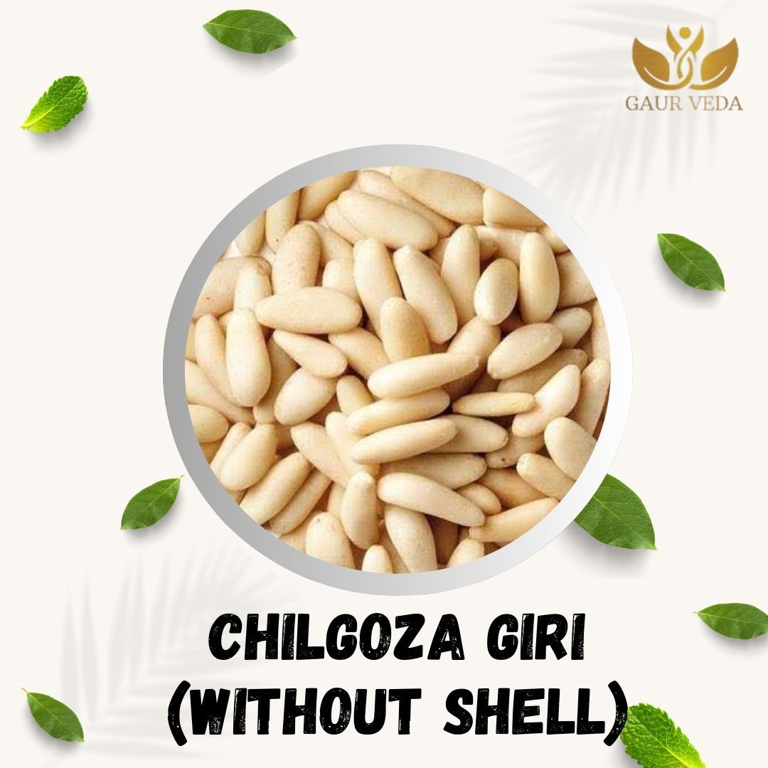 Gaurveda Pine Nuts without Shell - pine nuts - chilgoza giri - Chilgoza Dry Fruits - Pine Nuts Dry Fruits (50 Grams)