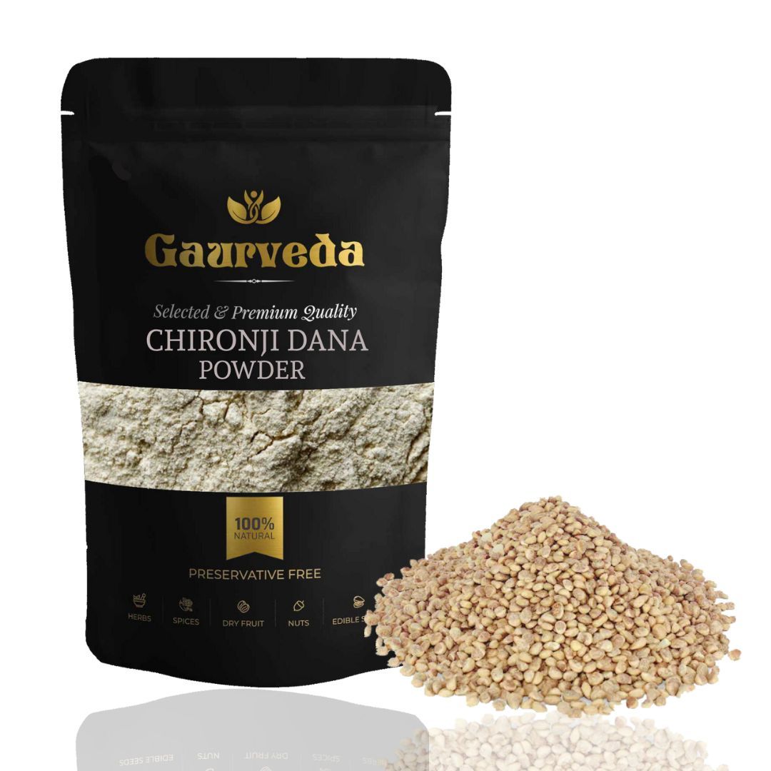 Gaurveda Jumbo Chironji Seeds Powder | Chironji Powder | Chironjii Dana Powderr | Almondette Seeds | Almondette Kernels | Charoli Dry Fruits (100 Grams)