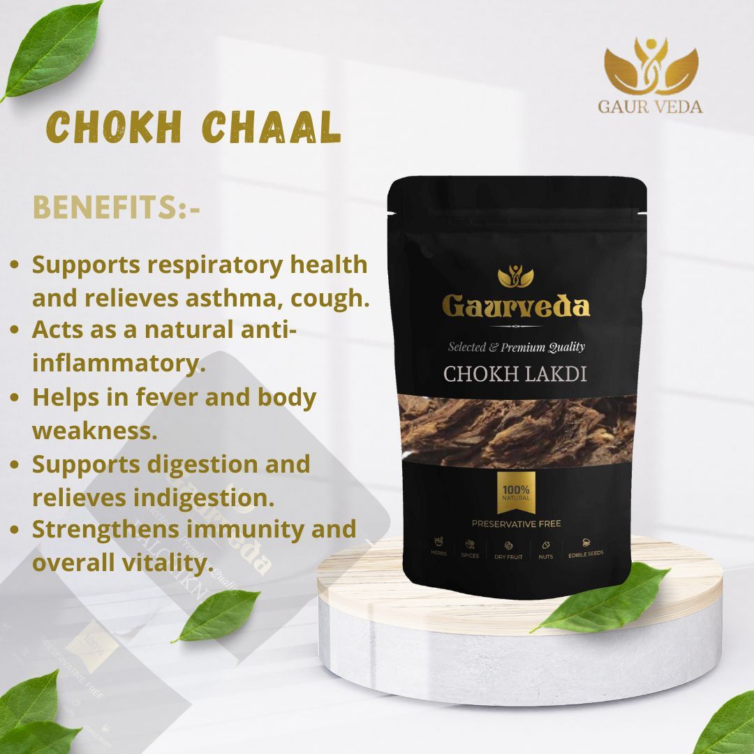 GAURVEDA Chokh lakdi 100% Natural & Pure | Traditional Ayurvedic Herb/Seed/Powder | Supports Wellness & Daily Health | Ideal for Herbal Remedies, 100 Grams