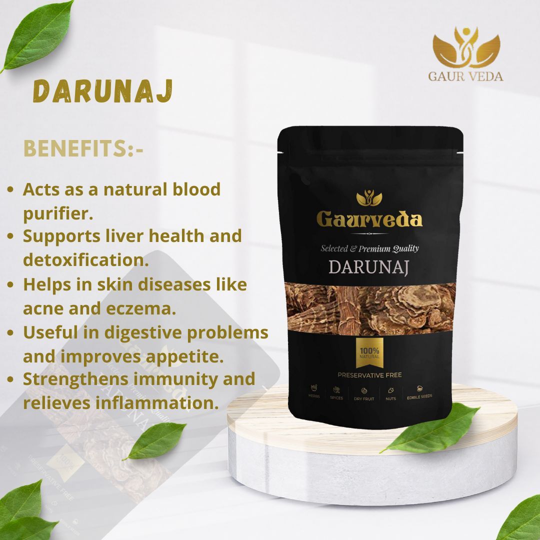 GAURVEDA Darunaj 100% Natural & Pure | Traditional Ayurvedic Herb/Seed/Powder | Supports Wellness & Daily Health | Ideal for Herbal Remedies, 100 Grams