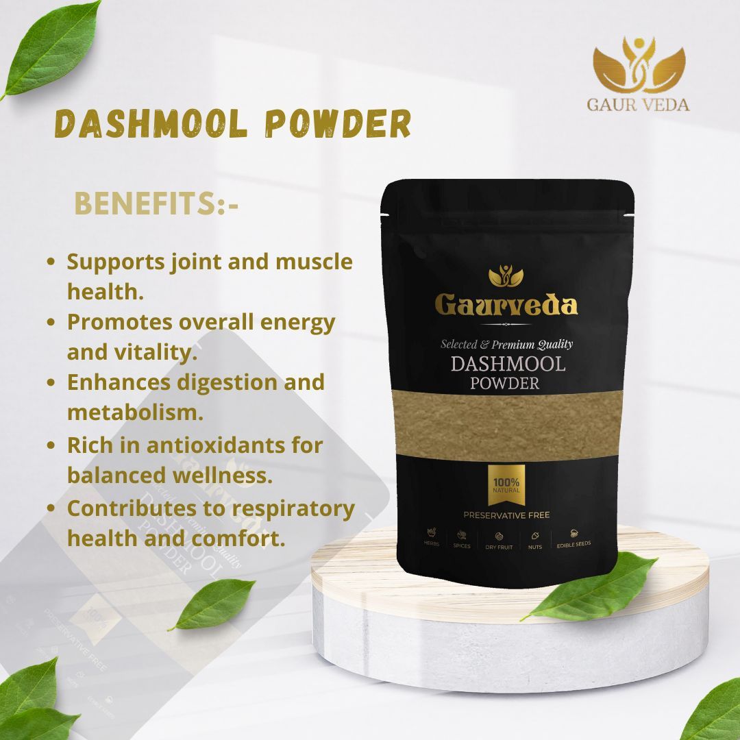 GAURVEDA Dashmool Powder 100% Natural & Pure | Traditional Ayurvedic Herb/Seed/Powder | Supports Wellness & Daily Health | Ideal for Herbal Remedies, 200 Grams