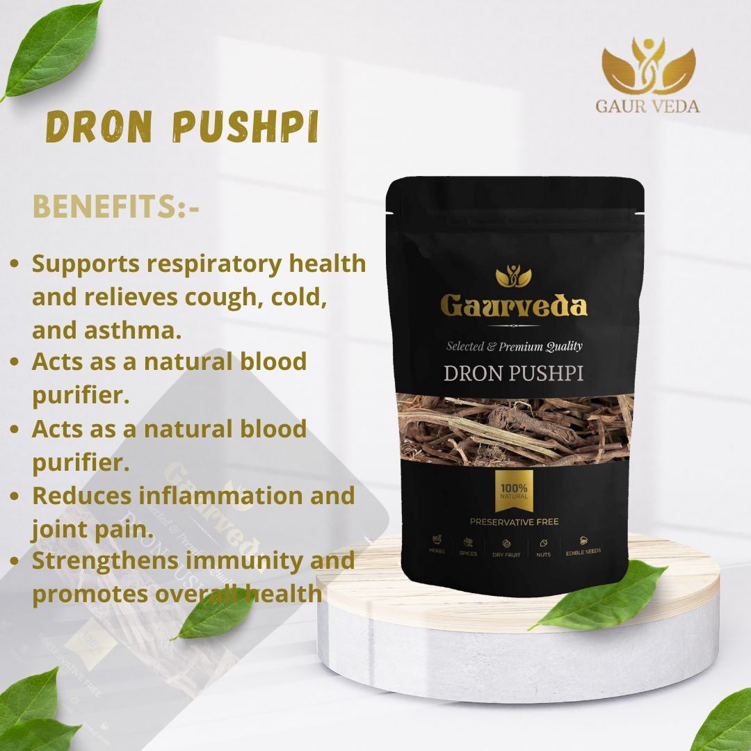 GAURVEDA Dronpushpi 100% Natural & Pure | Traditional Ayurvedic Herb/Seed/Powder | Supports Wellness & Daily Health | Ideal for Herbal Remedies, 100 Grams