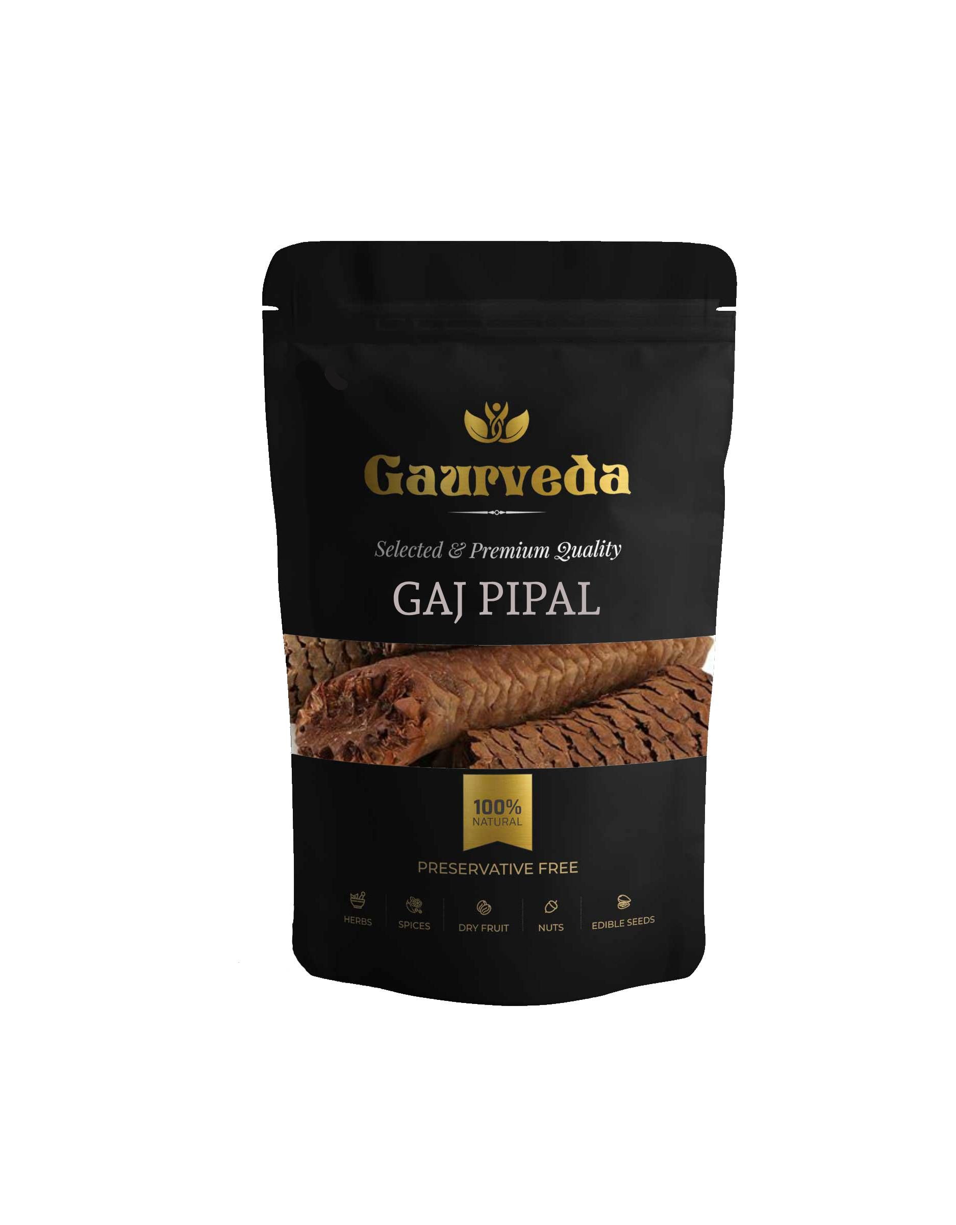GAURVEDA Gaj pipal 100% Natural & Pure | Traditional Ayurvedic Herb/Seed/Powder | Supports Wellness & Daily Health | Ideal for Herbal Remedies, 100 Grams