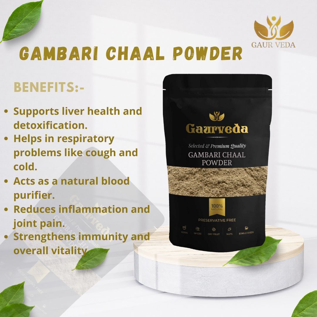 GAURVEDA Gambari chaal Powder 100% Natural & Pure | Traditional Ayurvedic Herb/Seed/Powder | Supports Wellness & Daily Health | Ideal for Herbal Remedies, 100 Grams