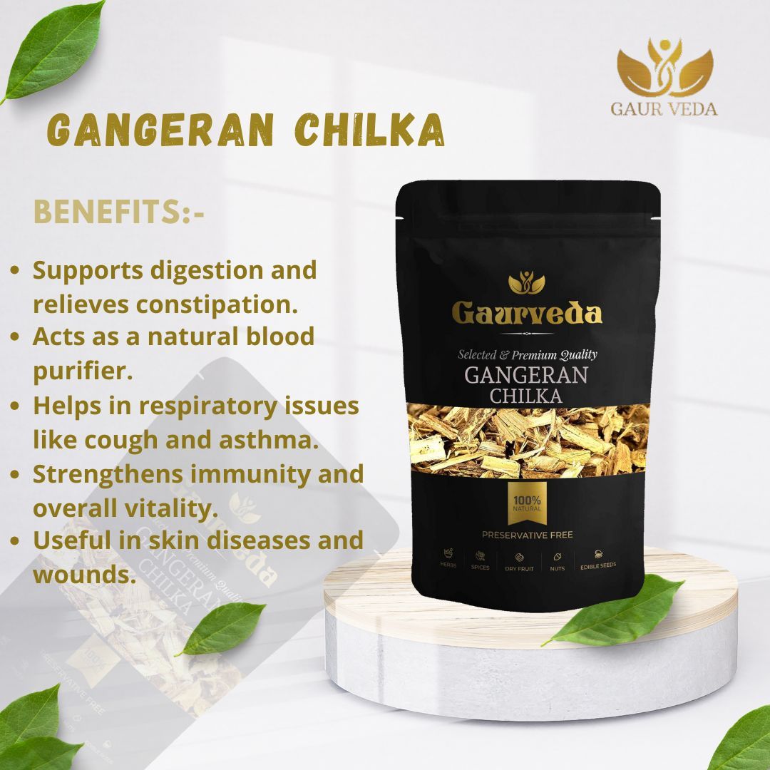 GAURVEDA Gangeran Chilka 100% Natural & Pure | Traditional Ayurvedic Herb/Seed/Powder | Supports Wellness & Daily Health | Ideal for Herbal Remedies, 100 Grams
