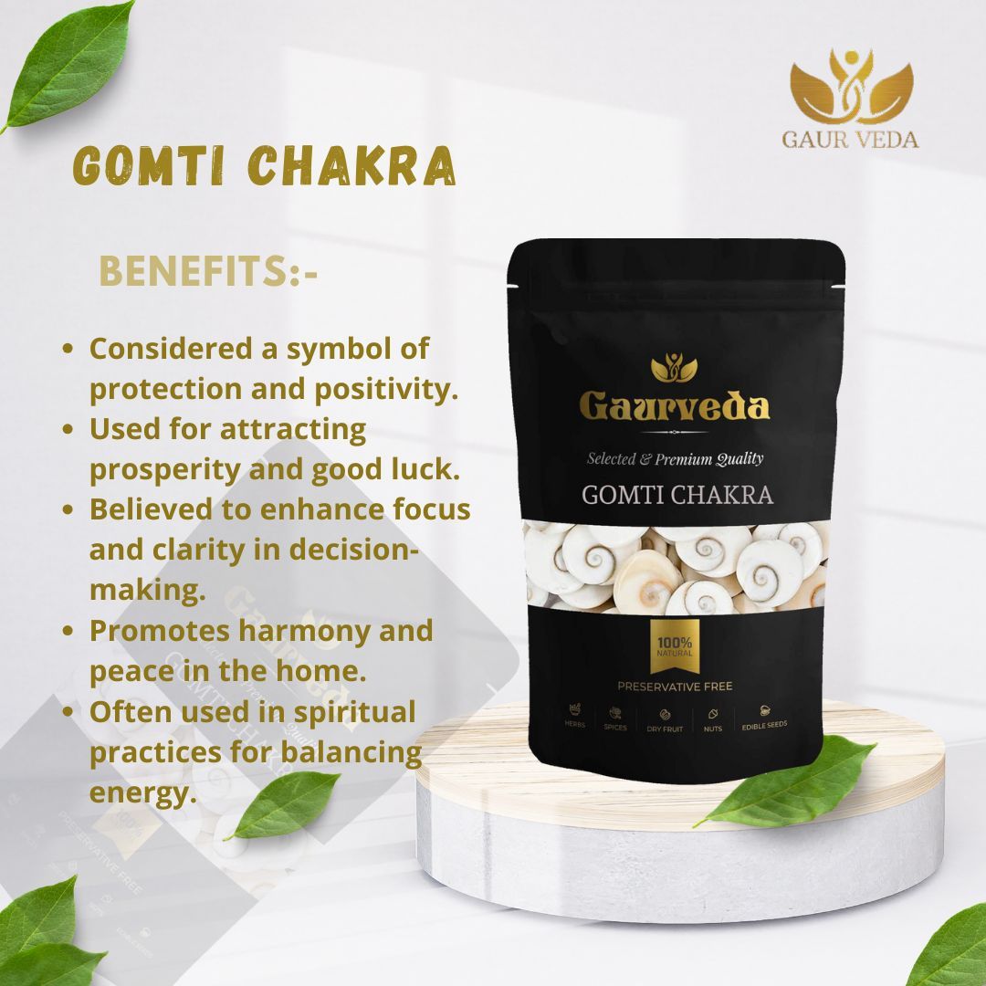 GAURVEDA Gomati Chakra Original - 11 Pieces - Gomti Chakra Original - Natural
