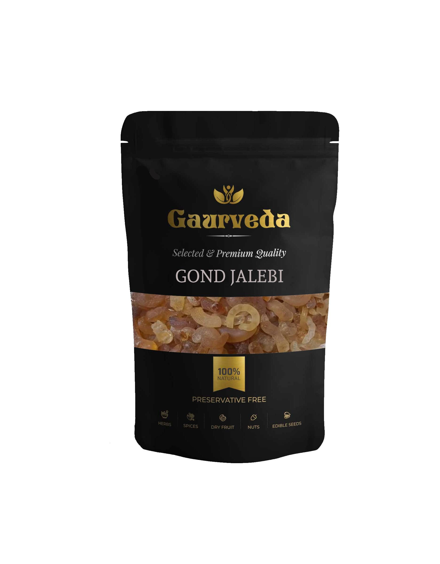 GAURVEDA Gond Jalebi | Traditional Festive Sweet | Healthy Indian Dessert | Energy Boosting Snack | Natural Ingredients | Homemade Taste | Delicious Treat | 100 Grams