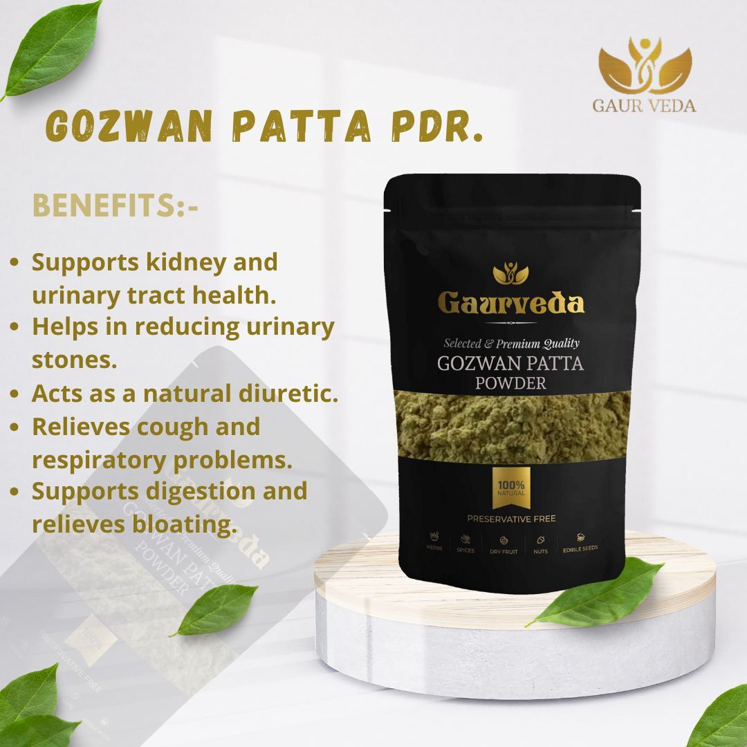 GAURVEDA Gojwan patta Powder 100% Natural & Pure | Traditional Ayurvedic Herb/Seed/Powder | Supports Wellness & Daily Health | Ideal for Herbal Remedies, 100 Grams
