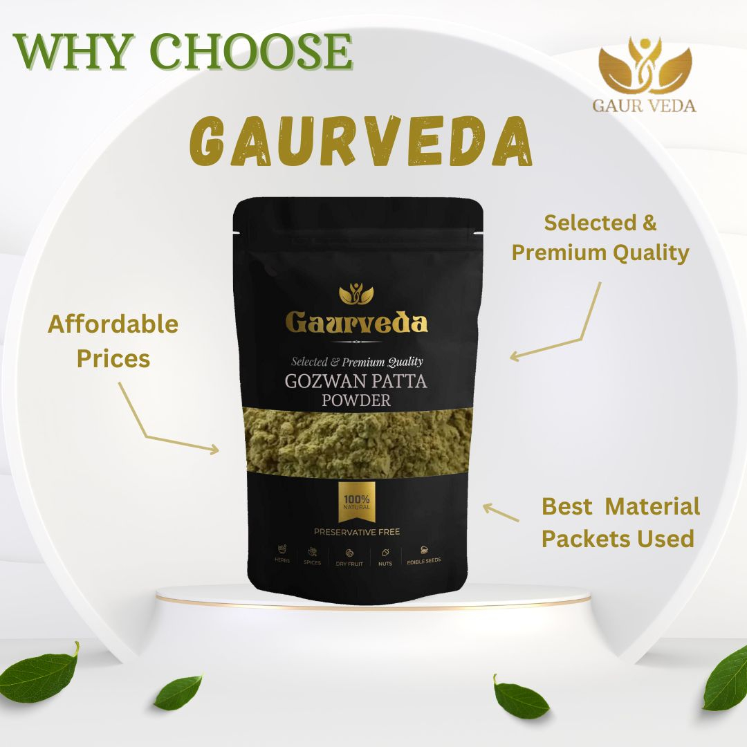 GAURVEDA Gojwan patta Powder 100% Natural & Pure | Traditional Ayurvedic Herb/Seed/Powder | Supports Wellness & Daily Health | Ideal for Herbal Remedies, 100 Grams