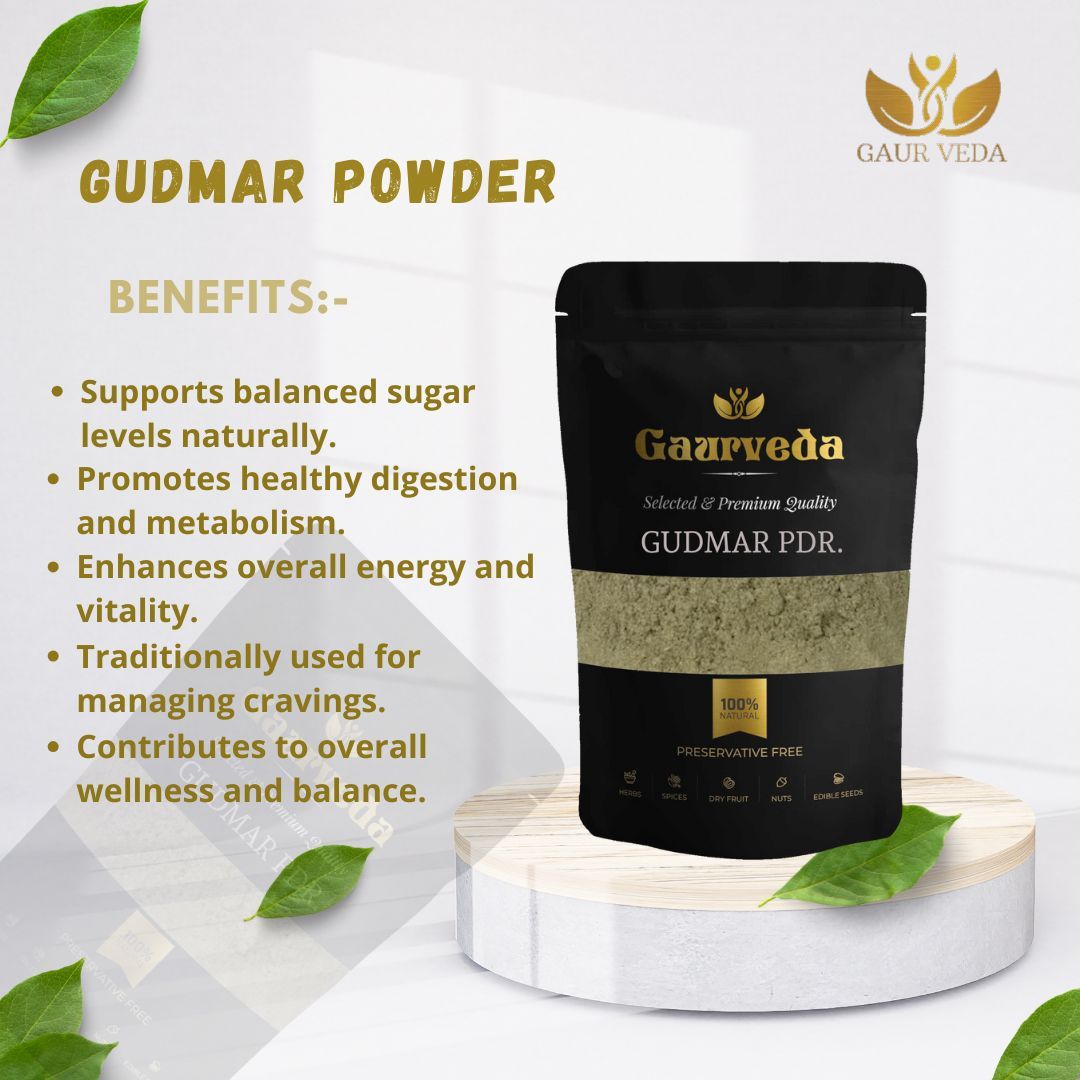 GAURVEDA Gudmar Powder 100% Natural & Pure | Traditional Ayurvedic Herb/Seed/Powder | Supports Wellness & Daily Health | Ideal for Herbal Remedies, 100 Grams