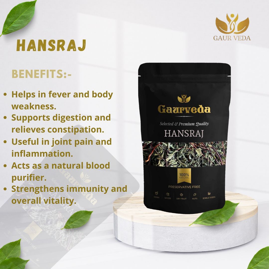 GAURVEDA Hansraj 100% Natural & Pure | Traditional Ayurvedic Herb/Seed/Powder | Supports Wellness & Daily Health | Ideal for Herbal Remedies, 100 Grams