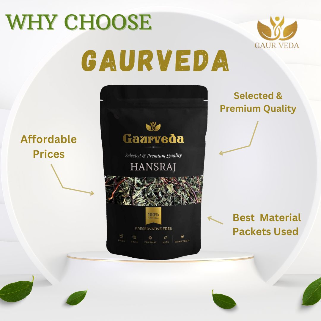 GAURVEDA Hansraj 100% Natural & Pure | Traditional Ayurvedic Herb/Seed/Powder | Supports Wellness & Daily Health | Ideal for Herbal Remedies, 100 Grams