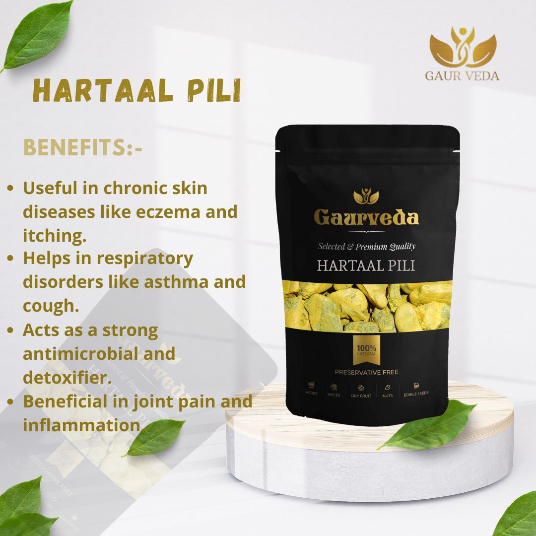 GAURVEDA Hartaal PILI 100% Natural & Pure | Traditional Ayurvedic Herb/Seed/Powder | Supports Wellness & Daily Health | Ideal for Herbal Remedies, 100 Grams