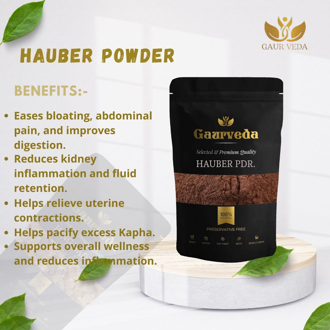 GAURVEDA Hauber Powder 100% Natural & Pure | Traditional Ayurvedic Herb/Seed/Powder | Supports Wellness & Daily Health | Ideal for Herbal Remedies, 100 Grams