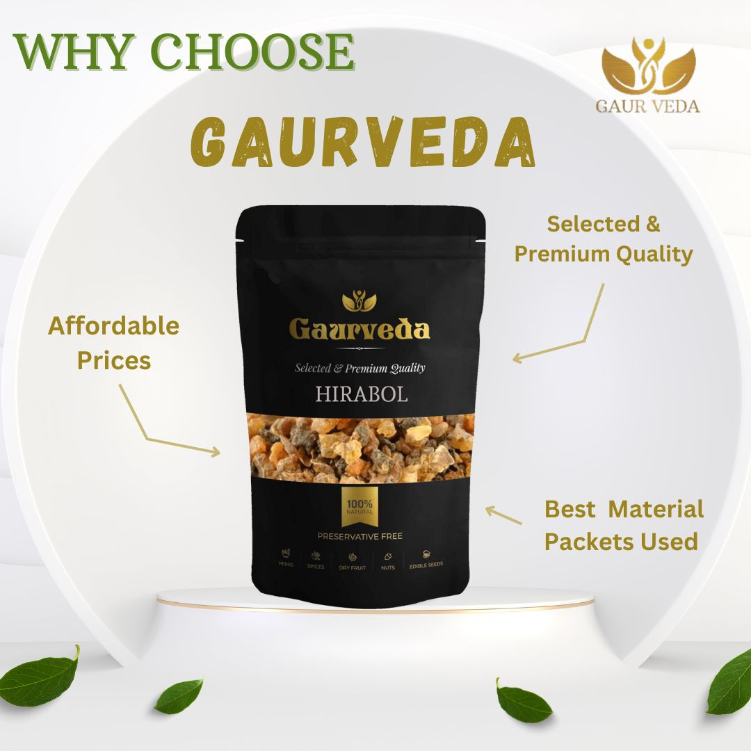 GAURVEDA Hirabol - Authentic Ayurvedic Herb | Traditional Remedy | Natural Wellness Support - Experience the Power of Ayurveda! | 100 Grams