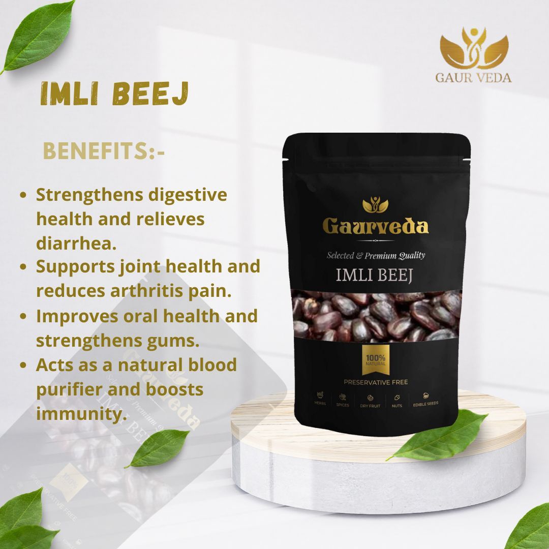 GAURVEDA Imli Beej (Tamarind Seeds)   Natural & Authentic   Rich in Nutrients   Digestive Health   Traditional Indian Superfood   | 100 Grams
