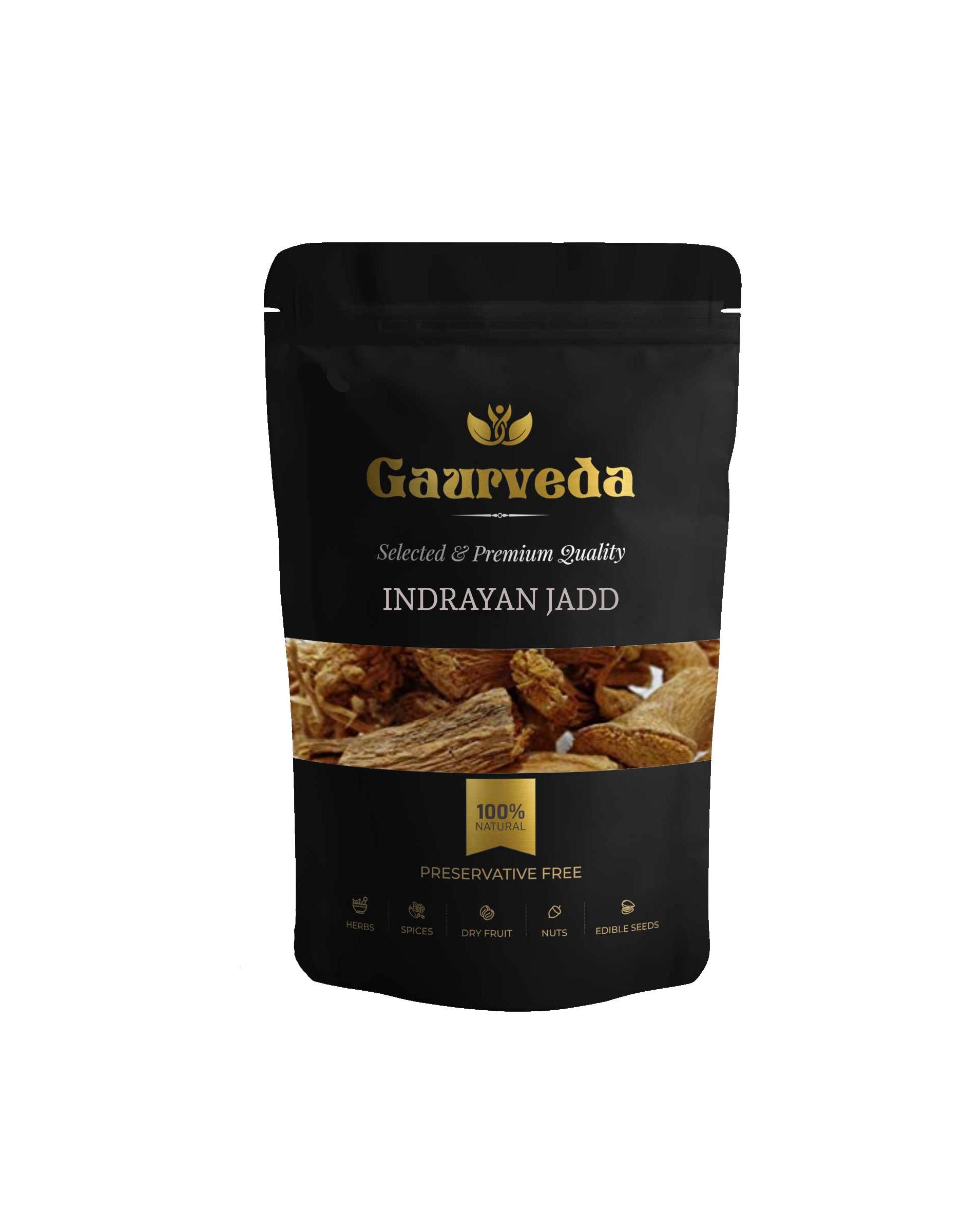 GAURVEDA Indrayan jadd 100% Natural & Pure | Traditional Ayurvedic Herb/Seed/Powder | Supports Wellness & Daily Health | Ideal for Herbal Remedies, 100 Grams{33