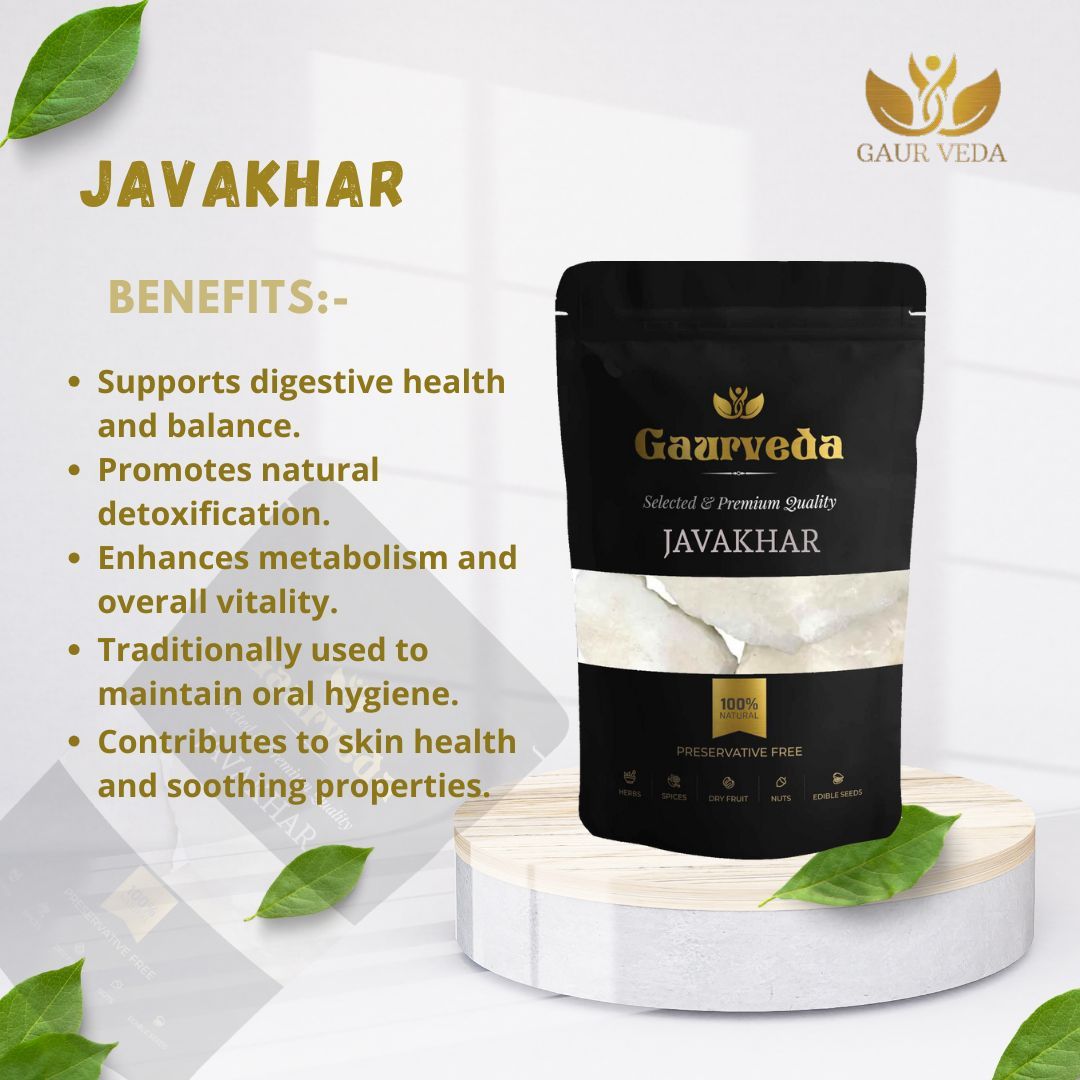GAURVEDA Javakhar 100% Natural & Pure | Traditional Ayurvedic Herb/Seed/Powder | Supports Wellness & Daily Health | Ideal for Herbal Remedies, 1000 Grams{39