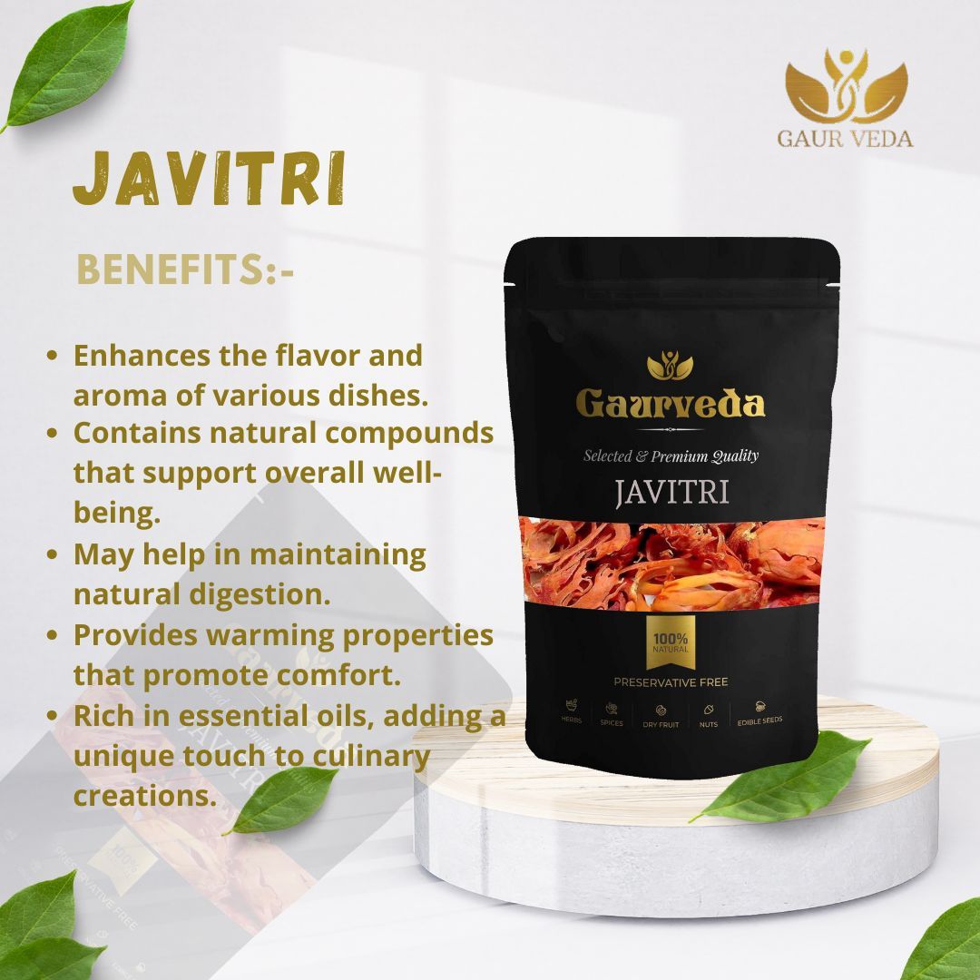 GAURVEDA Javitri (Mace) - Authentic Indian Spice for Rich Aroma & Flavor |, Handpicked & Naturally Sourced, 50g | 100 Grams
