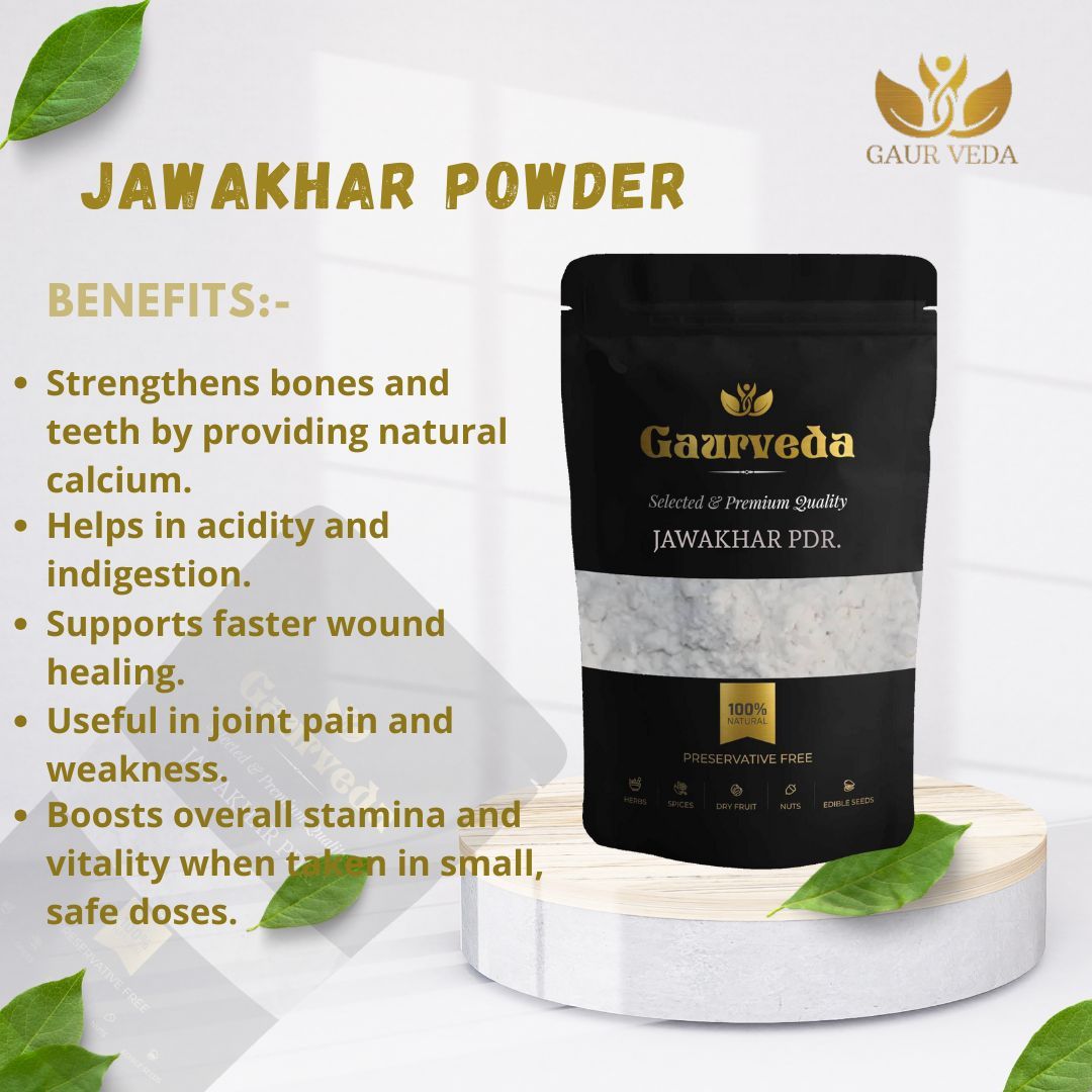 GAURVEDA Jawakhar Powder 100% Natural & Pure | Traditional Ayurvedic Herb/Seed/Powder | Supports Wellness & Daily Health | Ideal for Herbal Remedies, 1000 Grams{40