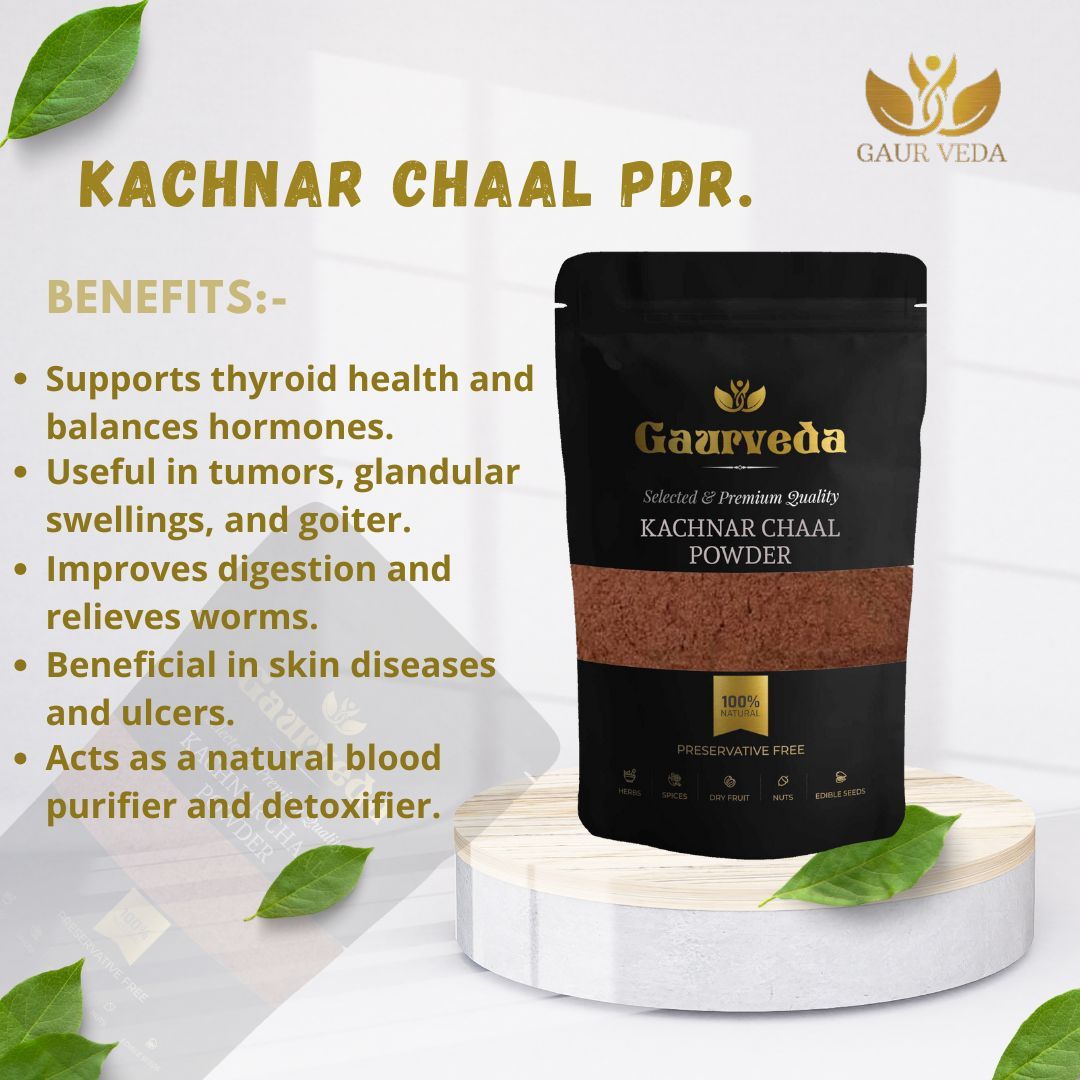 GAURVEDA Kachnar chaal Powder 100% Natural & Pure | Traditional Ayurvedic Herb/Seed/Powder | Supports Wellness & Daily Health | Ideal for Herbal Remedies, 100 Grams