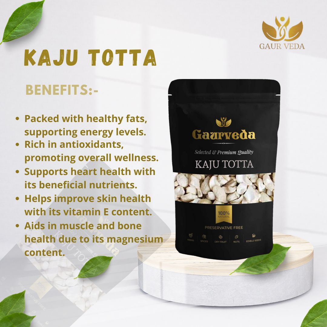 GAURVEDA Kaju Tota (Cashew Pieces) -, Wholesome & Delicious Snack, Perfect for Gifting, Baking & Snacking - Fresh & Crunchy | 100 Grams