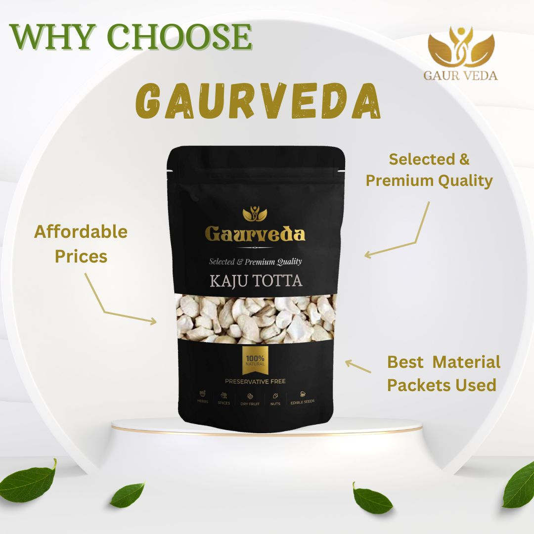 GAURVEDA Kaju Tota (Cashew Pieces) -, Wholesome & Delicious Snack, Perfect for Gifting, Baking & Snacking - Fresh & Crunchy | 100 Grams