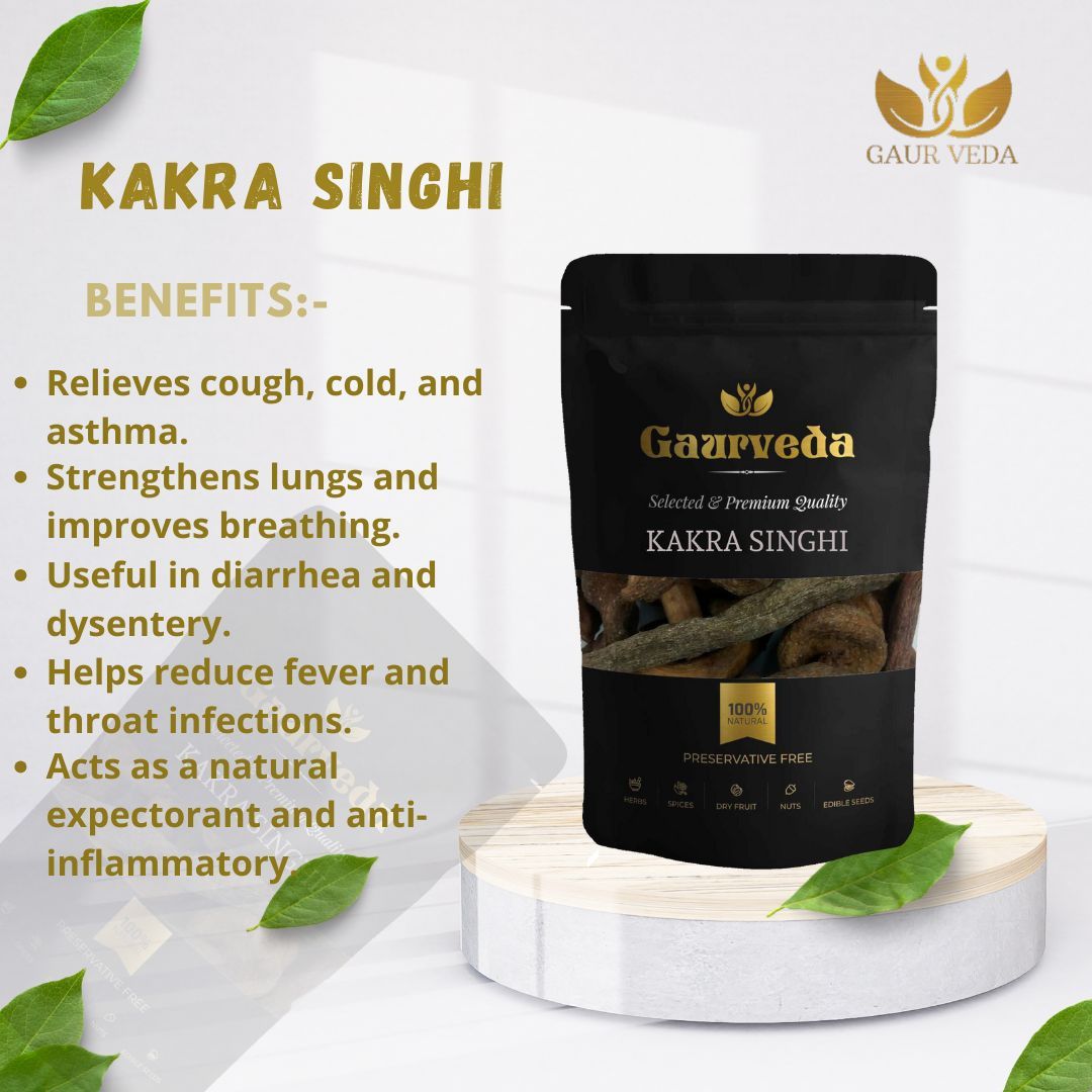 GAURVEDA Kakra Singi 100% Natural & Pure | Traditional Ayurvedic Herb/Seed/Powder | Supports Wellness & Daily Health | Ideal for Herbal Remedies, 100 Grams