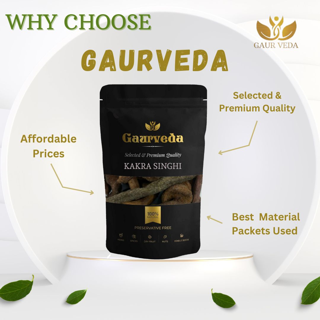 GAURVEDA Kakra Singi 100% Natural & Pure | Traditional Ayurvedic Herb/Seed/Powder | Supports Wellness & Daily Health | Ideal for Herbal Remedies, 100 Grams