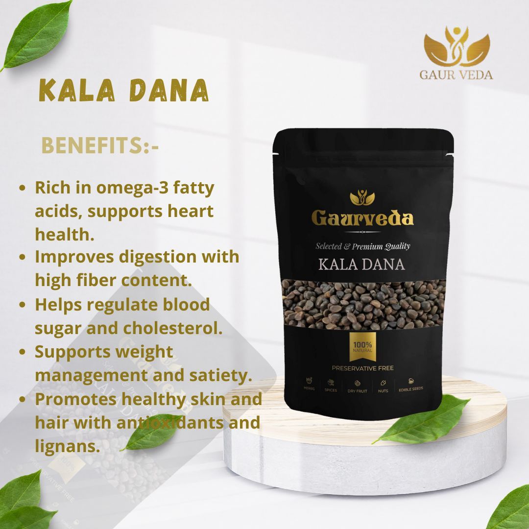 GAURVEDA Kala Dana Seeds - Healthy & Nutritious Black Seeds | Superfood Rich in Antioxidants & Minerals | Natural Immunity Booster, Gut Health Support | 100 Grams