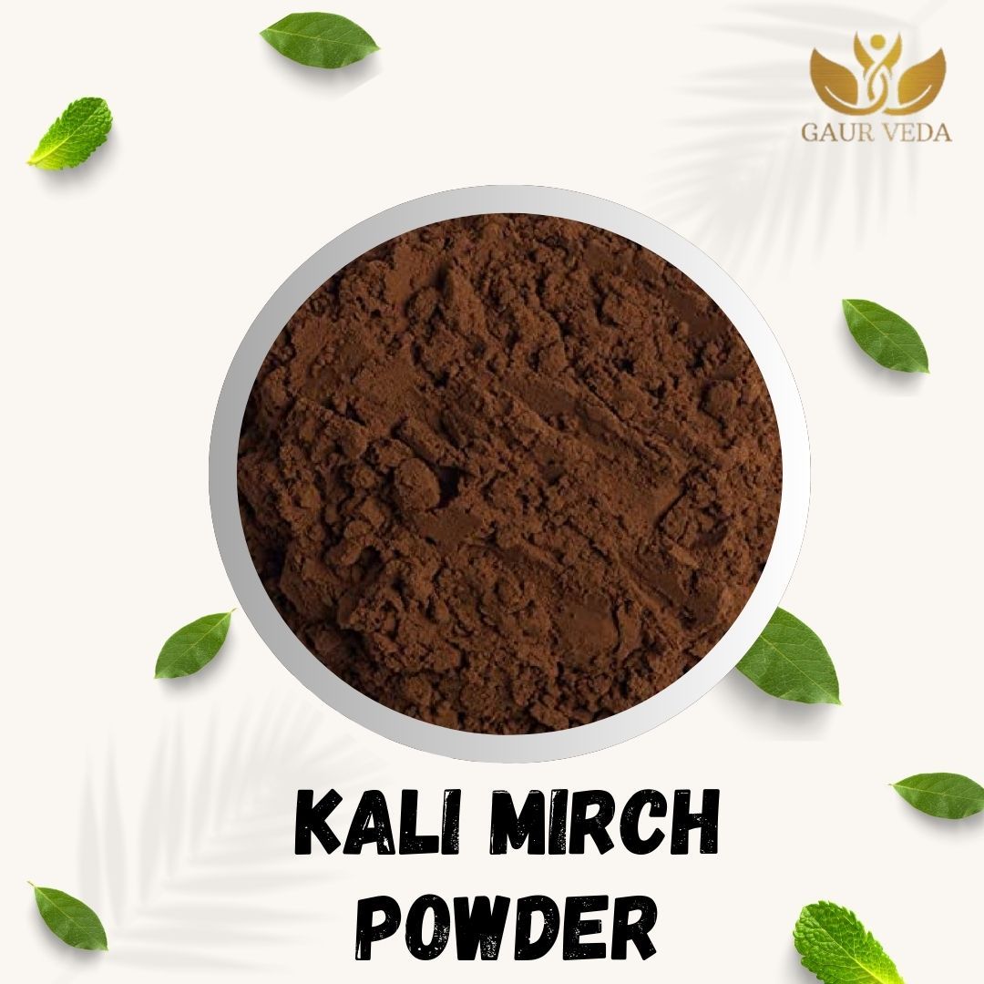 GAURVEDA Kali Mirch Powder - Pure, Freshly Ground Black Pepper Spice | Natural Flavour Enhancer for Cooking & Seasoning, 100% Authentic | 100 Grams